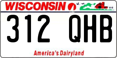 WI license plate 312QHB