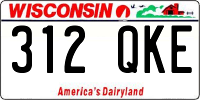 WI license plate 312QKE