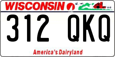 WI license plate 312QKQ