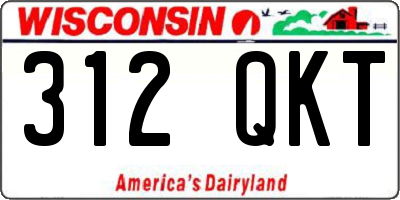 WI license plate 312QKT