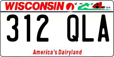 WI license plate 312QLA