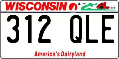 WI license plate 312QLE