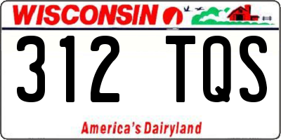WI license plate 312TQS