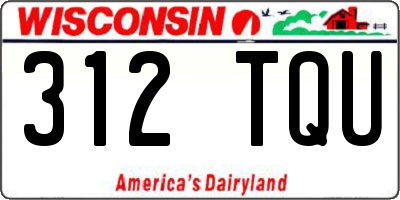 WI license plate 312TQU