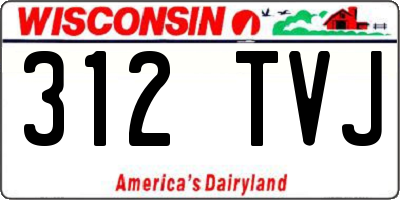WI license plate 312TVJ