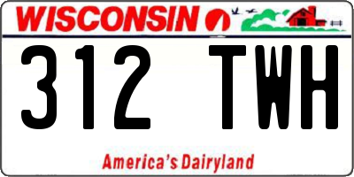 WI license plate 312TWH