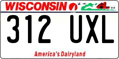 WI license plate 312UXL