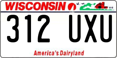 WI license plate 312UXU