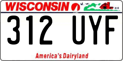 WI license plate 312UYF