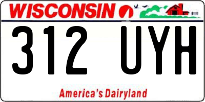 WI license plate 312UYH