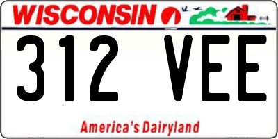 WI license plate 312VEE