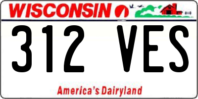 WI license plate 312VES