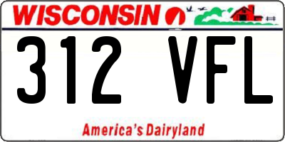 WI license plate 312VFL