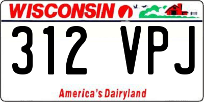 WI license plate 312VPJ