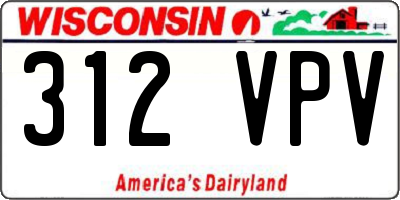 WI license plate 312VPV