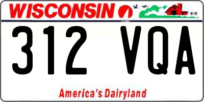 WI license plate 312VQA