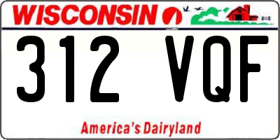 WI license plate 312VQF