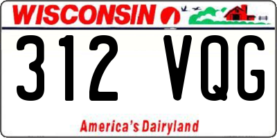 WI license plate 312VQG