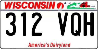 WI license plate 312VQH