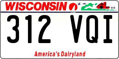 WI license plate 312VQI
