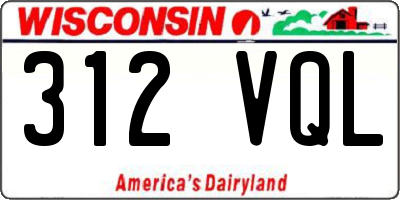 WI license plate 312VQL