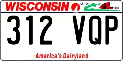 WI license plate 312VQP