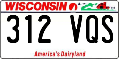 WI license plate 312VQS