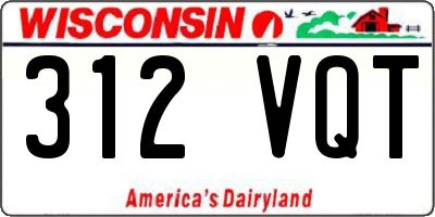 WI license plate 312VQT