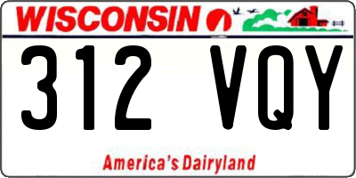 WI license plate 312VQY