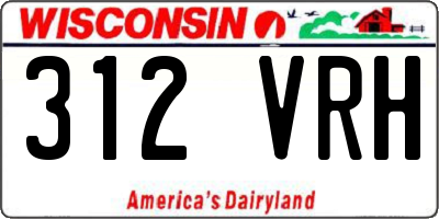 WI license plate 312VRH