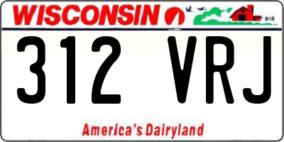 WI license plate 312VRJ
