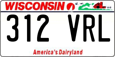 WI license plate 312VRL