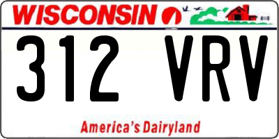 WI license plate 312VRV