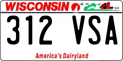 WI license plate 312VSA