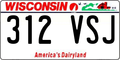 WI license plate 312VSJ