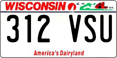 WI license plate 312VSU