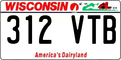 WI license plate 312VTB