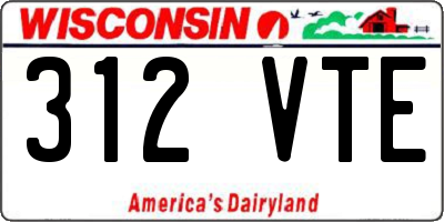 WI license plate 312VTE