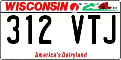 WI license plate 312VTJ