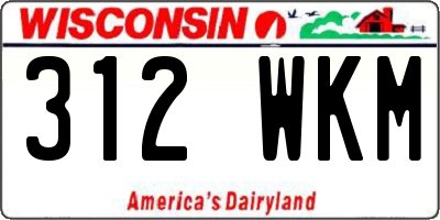 WI license plate 312WKM