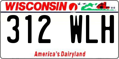 WI license plate 312WLH