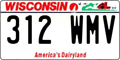 WI license plate 312WMV