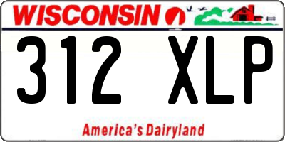 WI license plate 312XLP