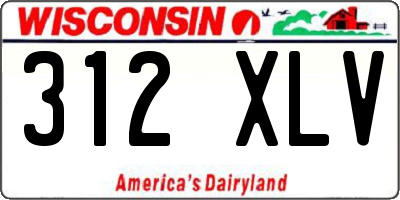 WI license plate 312XLV