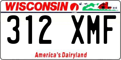 WI license plate 312XMF