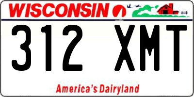 WI license plate 312XMT