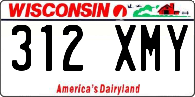 WI license plate 312XMY