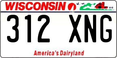 WI license plate 312XNG