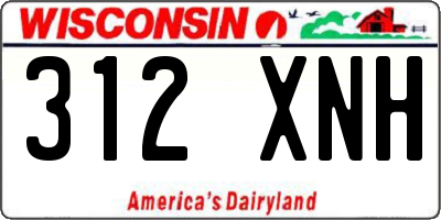 WI license plate 312XNH