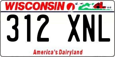WI license plate 312XNL